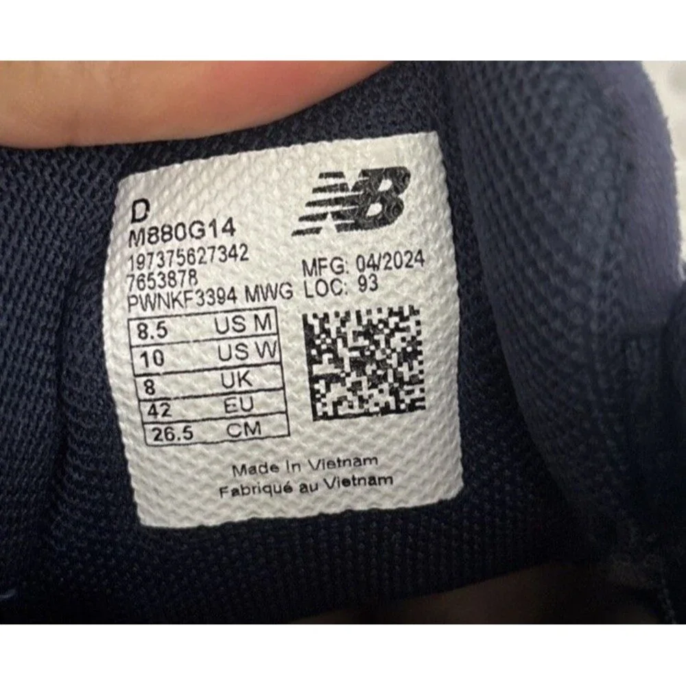 New Balance Fresh Foam X 880v14 Running Shoes Mens Sz 8.5 Navy Blue M880G14 READ
